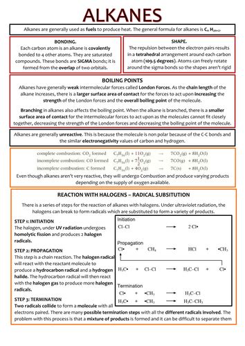 OCR A Level Chemistry Revision Notes 2017 .